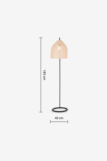 Sawyer rattan best sale floor lamp