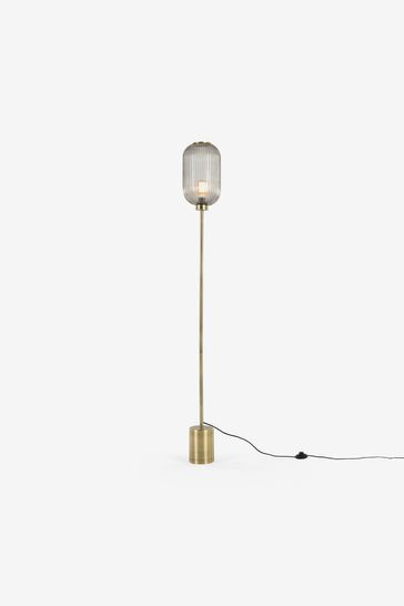 MADE.COM Pink Briz Textured Glass Floor Lamp