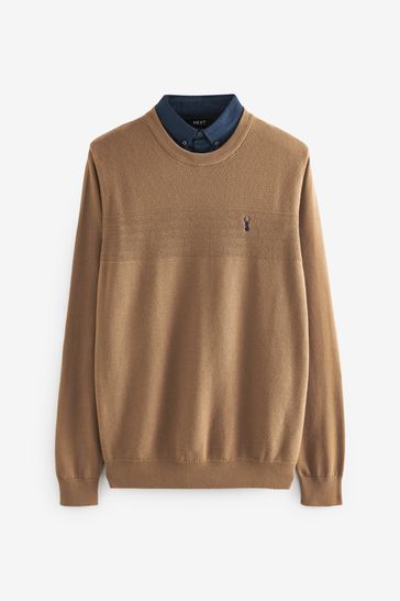 Mock shirt sales jumper mens next