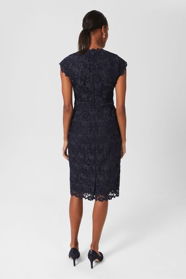 Hobbs blue lace cheap dress