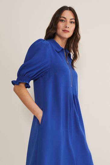 Buy Phase Eight Blue Candice Zip Dress from Next Ireland