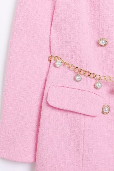 River island pink blazer dress discount