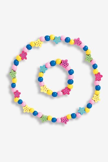 JoJo Maman Bébé Pink/Yellow Toddler Necklace Set