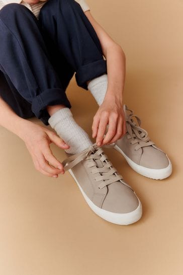 Buy Neutral Lace Up Shoes from Next Luxembourg