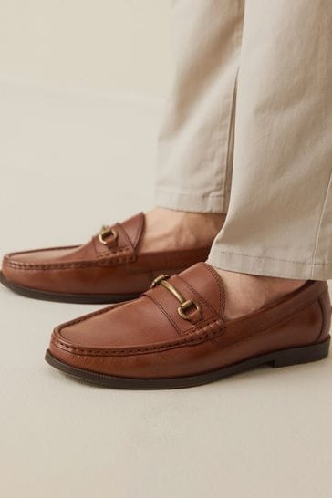 Buy Tan Brown Leather Snaffle Loafers from Next Denmark