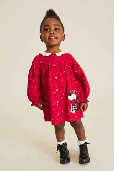 Next red spot dress online