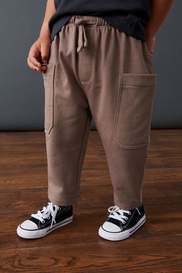 Chocolate Brown Patch Pocket Joggers 3mths 7yrs
