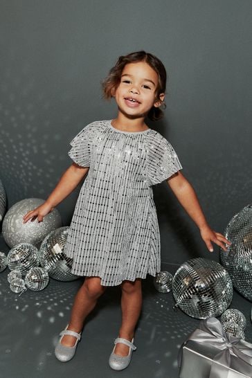Baby girl silver dress clearance
