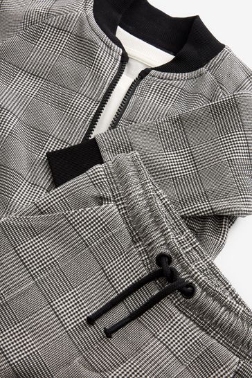 Grey check on sale bomber jacket