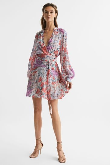 Buy Reiss Coral White Kiera Petite Floral Printed Mini Dress from Next Turkey