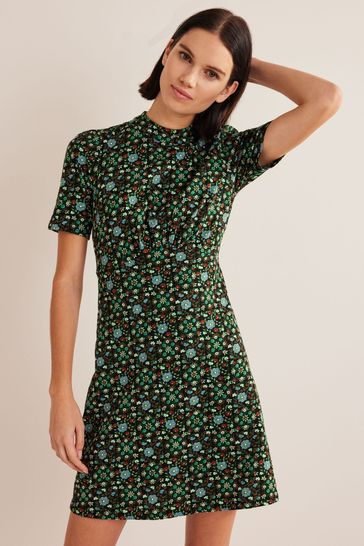 Boden Black Jersey Mini Dress