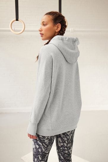 Longline hotsell grey hoodie