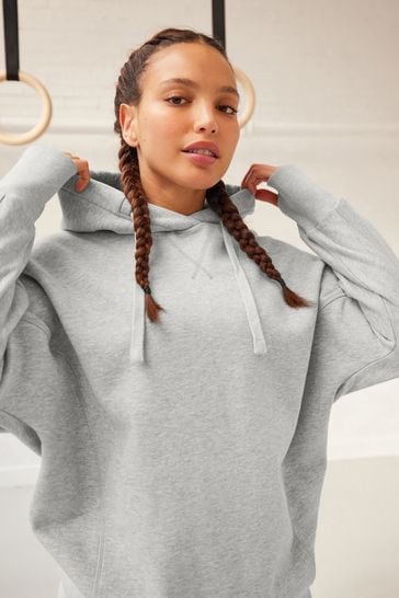 Longline hotsell grey hoodie
