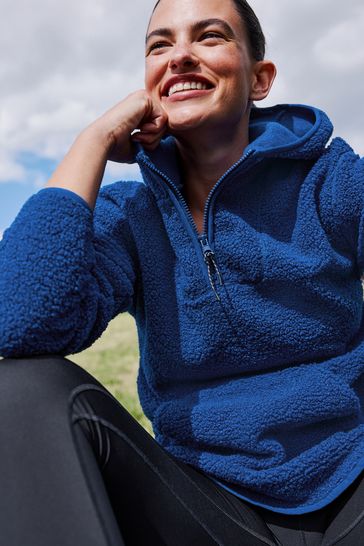Blue quarter hot sale zip fleece