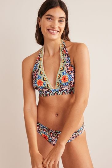 Buy Boden Blue Merano Deep V Neck Bikini Top from Next Luxembourg