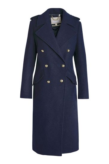 Ladies navy outlet wool coat