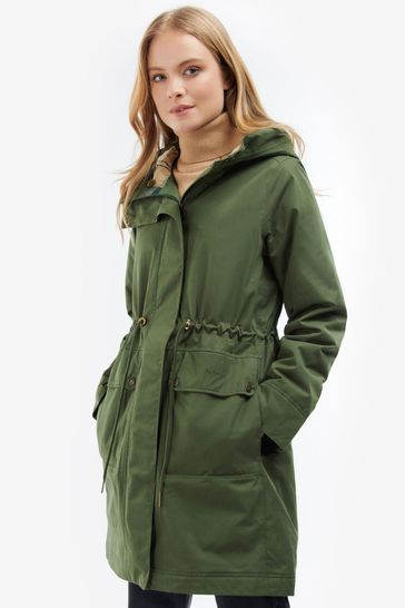 Barbour Khaki Green Bowless Waterproof Jacket
