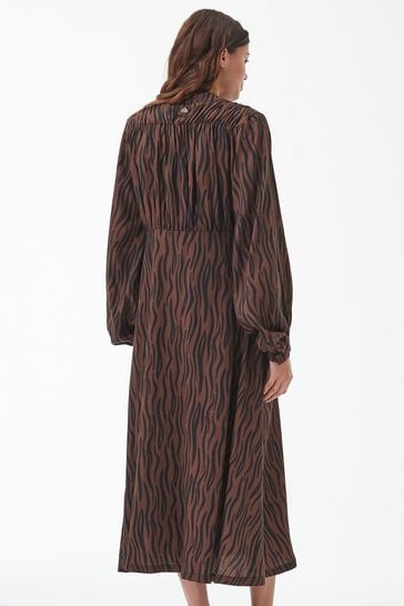 Barbour dress Brown discount