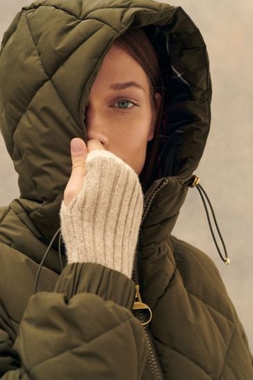 Barbour hood Green sales