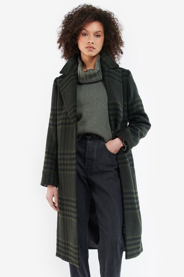 Barbour wool shop coat Green