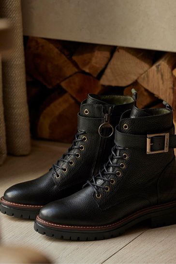 Lace up deals biker boots