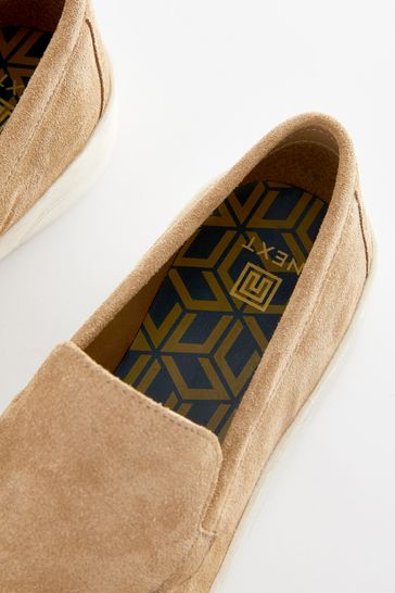 Suede wedge loafers sales