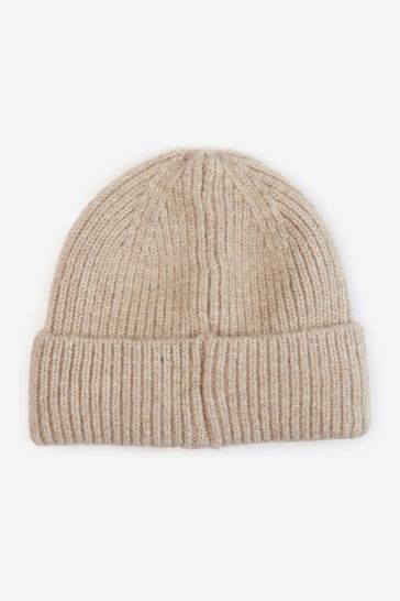Barbour Light Pink Pendle Logo Beanie Hat