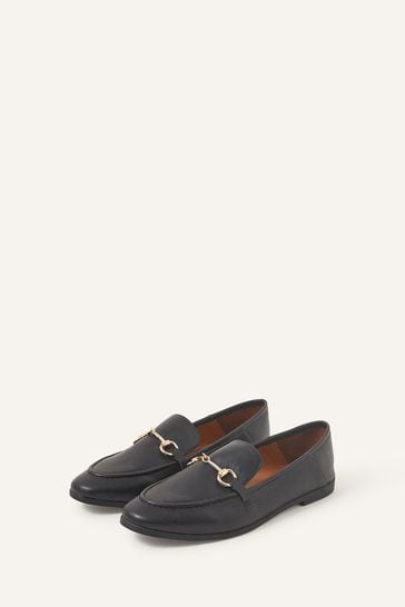 Accessorize Black Metal Bar Loafers