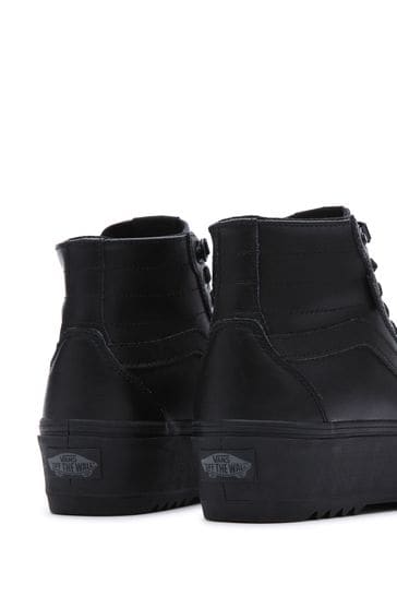 All black high top vans womens 2025