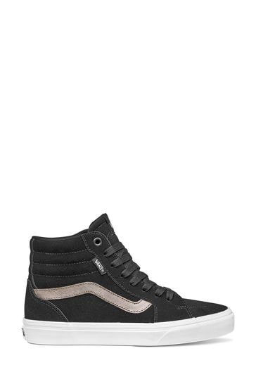 Black and gold 2025 vans high tops