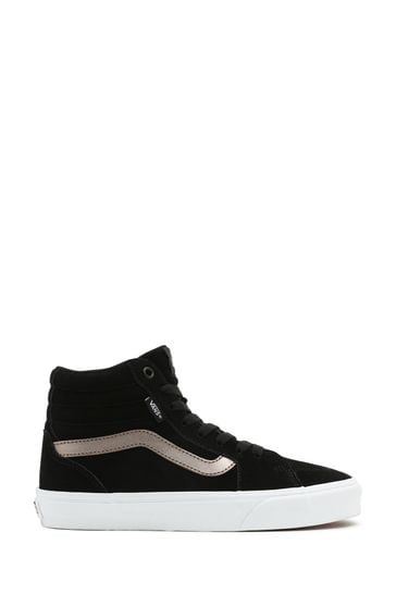 Buy Vans Womens Black Gold Filmore Hi Trainers from Next Luxembourg