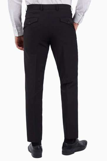 Buy Jeff Banks Plain Performance Black Trousers from Next Luxembourg