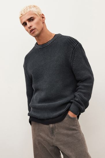 Grey crew neck jumper new arrivals