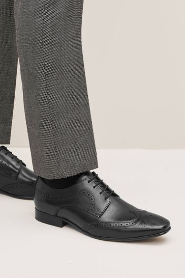 Black Leather Brogues