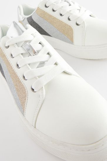 Lace up chunky sole trainers online