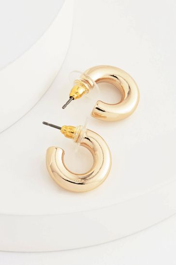 Gold small hanging on sale earrings