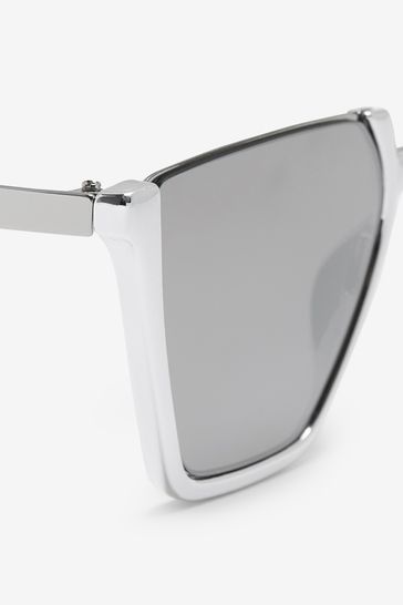 Flat top outlet cat eye sunglasses