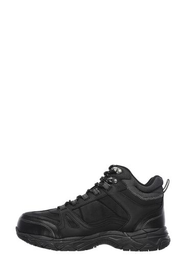 Skechers Black Mens Work Relaxed Fit Black Nampa Groton Slip Resistant Boots