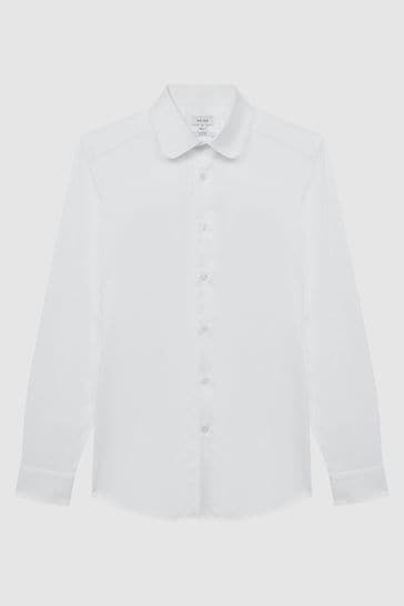 Buy Reiss White Lucia Slim Fit Penny Collar Shirt from Next Singapore