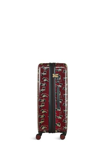 Buy Radley London Red Signature Dog 4 Wheel Large Suitcase from