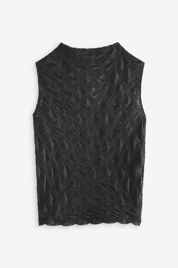 Black sleeveless shirt sales