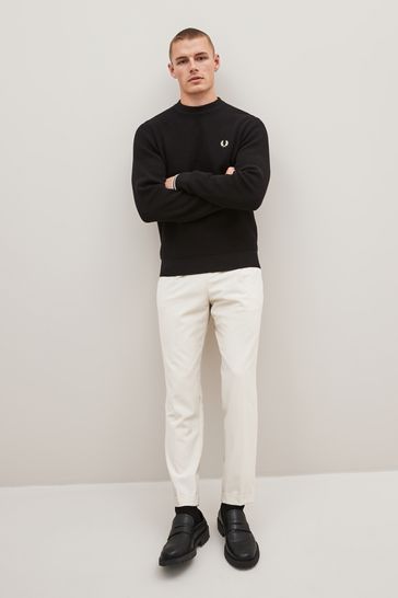 Buy Fred Perry Waffle Stitch Crew Neck Jumper from Next Singapore