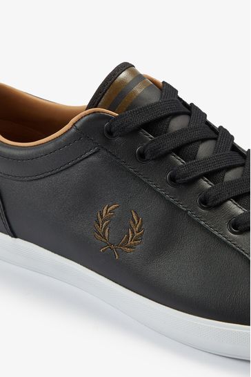 Fred perry baseline leather trainers shop