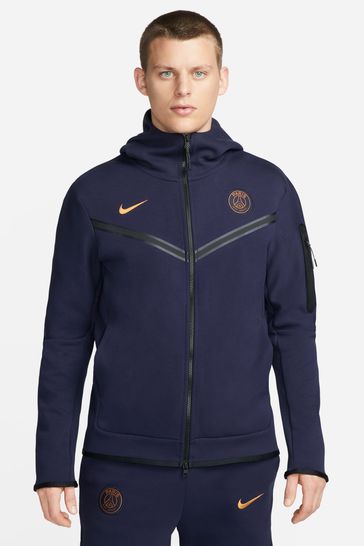 Nike Blue PSG Tech Fleece Windrunner Full Zip Hoodie