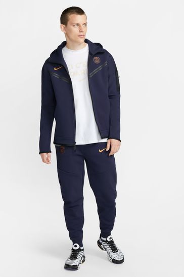 Buy Nike Blue PSG Tech Fleece Windrunner Full Zip Hoodie from Next