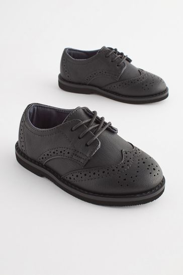 Black brogue loafers clearance
