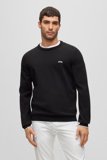 Mens black boss jumper online