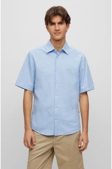 Buy BOSS Regular Fit Short Sleeve Oxford 100 Cotton Shirt from Next Bahrain