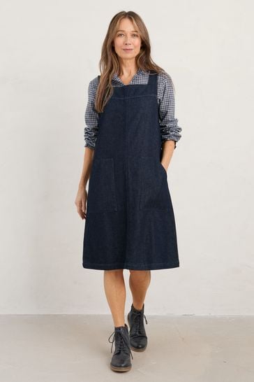 Toast denim hot sale pinafore dress