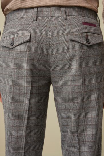 Grey discount checkered trousers